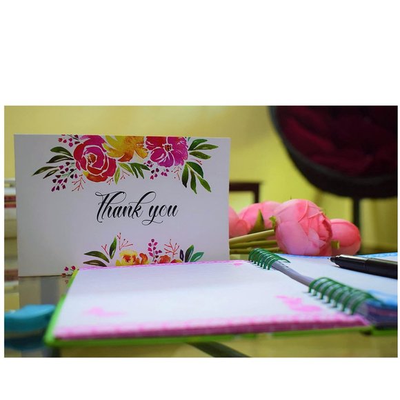 Beautiful Floral Thank you cards set - Picture 6 of 7